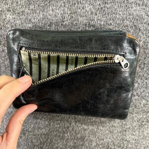 Slouchy leather oversized wallet, small clutch pockets galore, going out bag